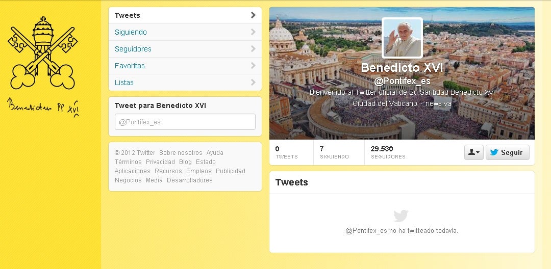 Nieva sobre Pekín: El Papa se hace Twitter Nieva sobre Pekín: El Papa se hace Twitter