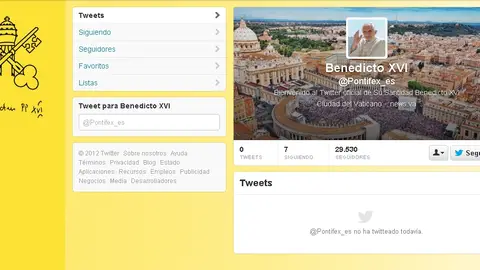 Cuenta de twitter del papa Cuenta de twitter del papa