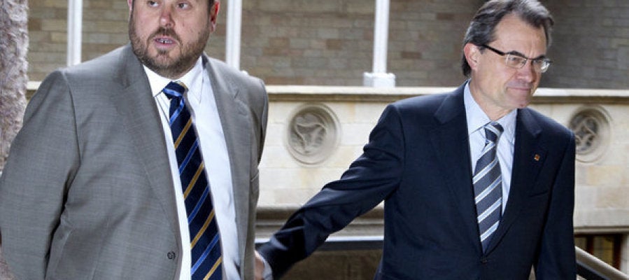 Oriol Junqueras junto a Artur Mas Oriol Junqueras junto a Artur Mas