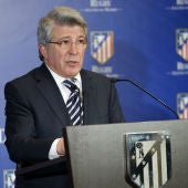 El presidente del Atlético de Madrid, Enrique Cerezo
