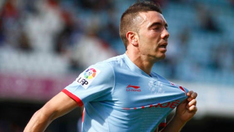 Iago Aspas celebra un gol para el Celta