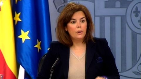 La vicepresidenta del Gobierno, Soraya S&aacute;enz de Santamar&iacute;a