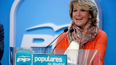 La expresidenta madrile&ntilde;a, durante un acto del PP