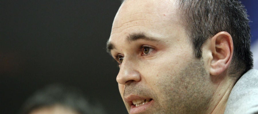 Iniesta, en rueda de prensa Iniesta, en rueda de prensa
