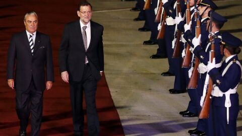 Mariano Rajoy, a su llegada al Aeropuerto Internacional de Santiago de Chile