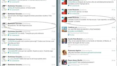 Los dos diputados piden disculpas en su Twitter Los dos diputados piden disculpas en su Twitter