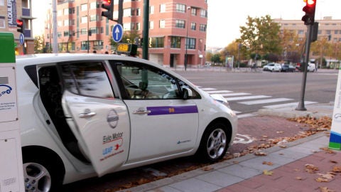 Taxi en las calles de Valladolid