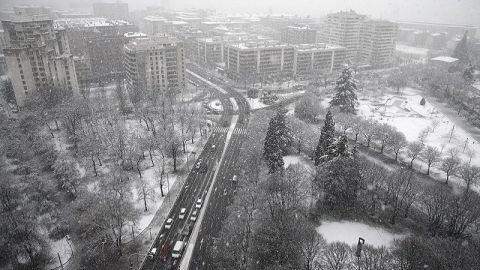 Pamplona con nieve