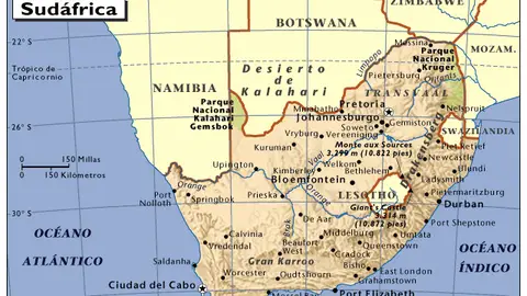 Mapa de Sudáfrica Mapa de Sudáfrica