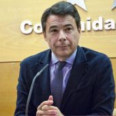 El presidente de la Comunidad de Madrid, Ignacio González, durante una rueda de prensa.