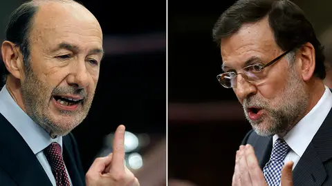 Rubalcaba y Rajoy en el debate sobre el estado de la nación Rubalcaba y Rajoy en el debate sobre el estado de la nación