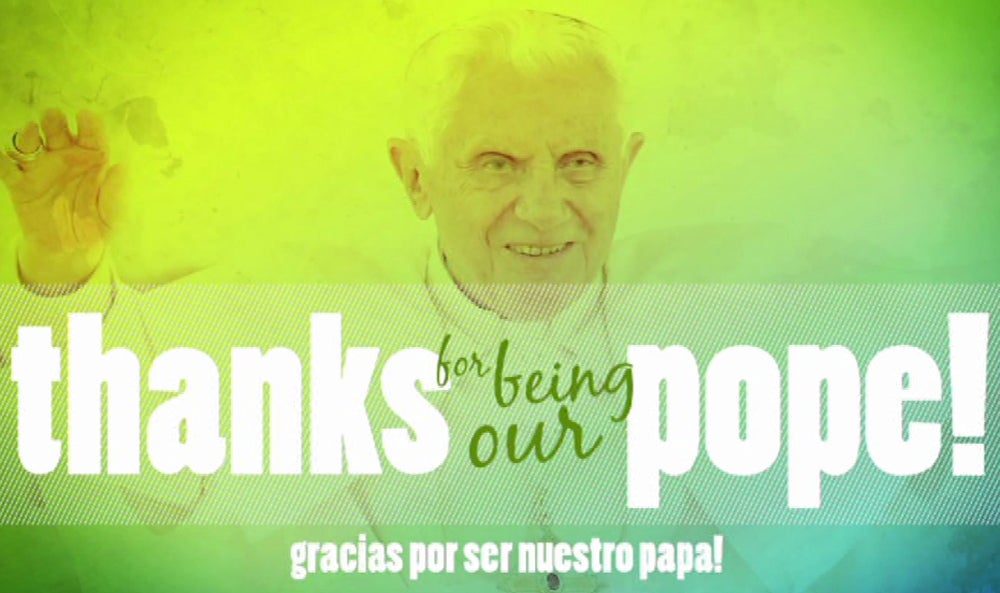 Los jóvenes dan las gracias al Papa Los jóvenes dan las gracias al Papa