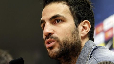 Cesc F&aacute;bregas, en la rueda de prensa