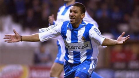 Djalminha en un partido con el Deportivo