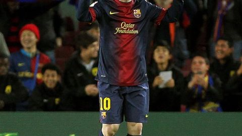 Messi celebra un gol.