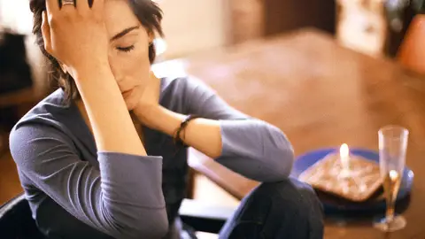 Una mujer con depresión Una mujer con depresión