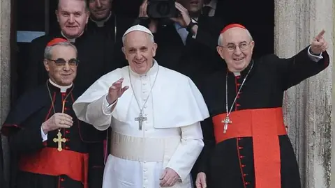El papa Francisco, en su primer día de Pontificado El papa Francisco, en su primer día de Pontificado