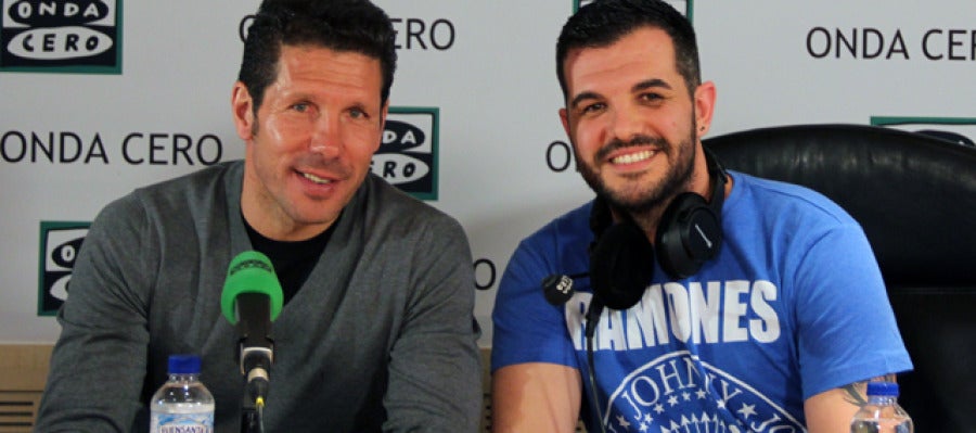 Simeone y Héctor Fernández al inicio de Al Primer Toque Simeone y Héctor Fernández al inicio de Al Primer Toque