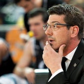 El entrenador del Uxue Bilbao, Fotis Katsikaris