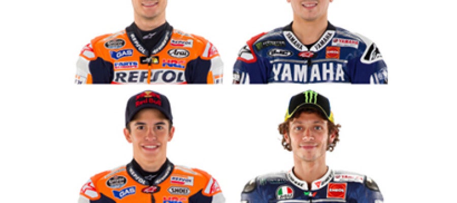 Pedrosa, Lorenzo, Márquez y Rossi Pedrosa, Lorenzo, Márquez y Rossi