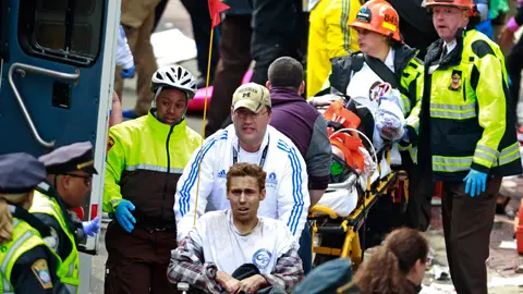 Heridos tras la explosión Heridos tras la explosión