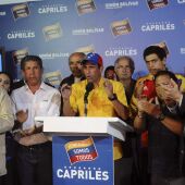 El candidato de la oposición a la Presidencia de Venezuela, Henrique Capriles
