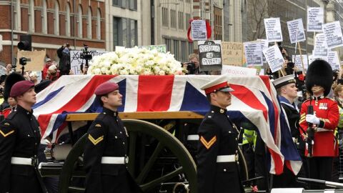 Cortejo f&uacute;nebre de Thatcher