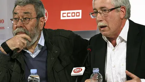 Cándido Méndez e Ignacio Fernández Toxo explican la movilización del 1 de mayo Cándido Méndez e Ignacio Fernández Toxo explican la movilización del 1 de mayo