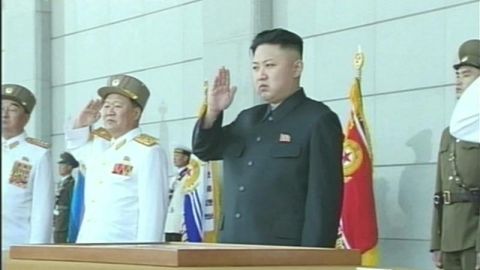 El l&iacute;der norcoreano Kim Jong-un durante una ceremonia en el Palacio Kumsusan