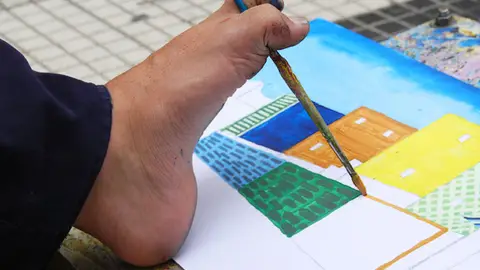 Pintar con el pie Pintar con el pie