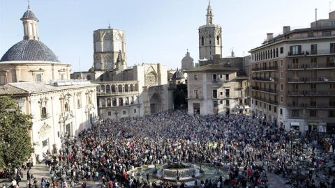 Manifestaci&oacute;n por el accidente del metro de Valencia