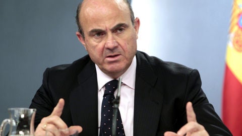 Luis de Guindos, en la rueda de prensa posterior al Consejo de ministros