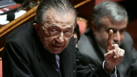 Giulio Andreotti, en el Senado italiano