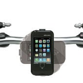 Iphone sobre manillar de bici