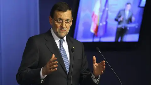 Mariano Rajoy en la rueda de prensa posterior a la cumbre de la UE Mariano Rajoy en la rueda de prensa posterior a la cumbre de la UE