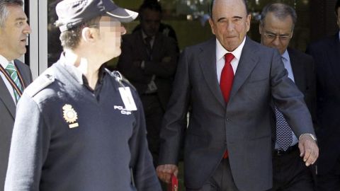 Emilio Bot&iacute;n a su salida de la Audiencia Nacional.