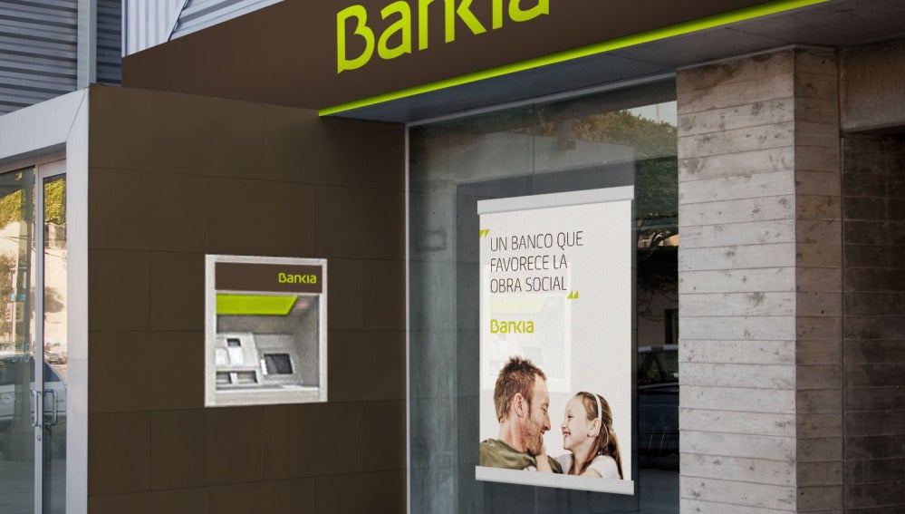 La fachada de una agencia de Bankia