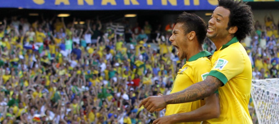 Neymar celebra su gol ante México Neymar celebra su gol ante México