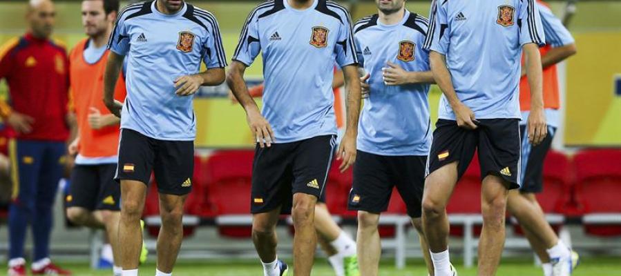 Entrenamiento de la selección española en la Copa Confederaciones Entrenamiento de la selección española en la Copa Confederaciones