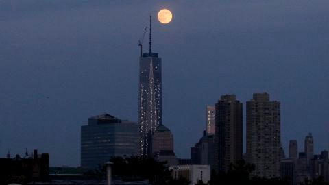 Sobre el skyline de Manhattan