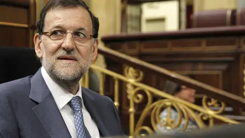 El presidente del Gobierno, Mariano Rajoy, durante la sesión de control al Ejecutivo. El presidente del Gobierno, Mariano Rajoy, durante la sesión de control al Ejecutivo.