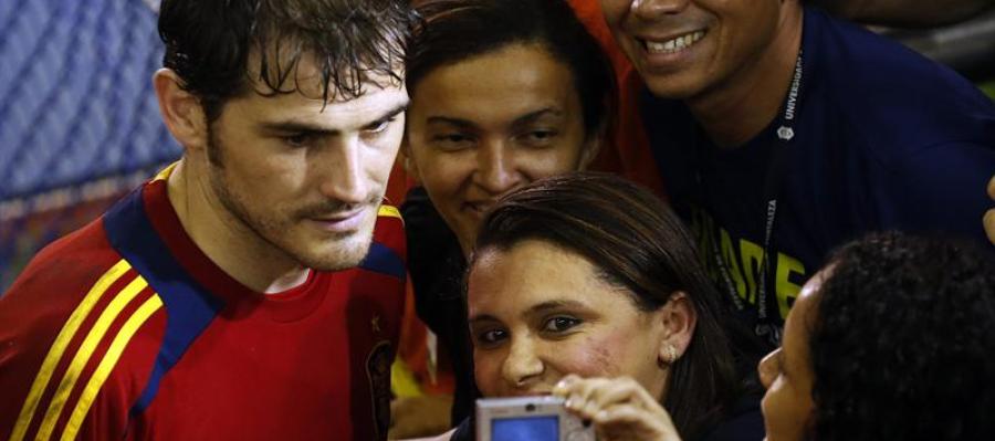 Iker Casillas, con la selección en Brasil Iker Casillas, con la selección en Brasil