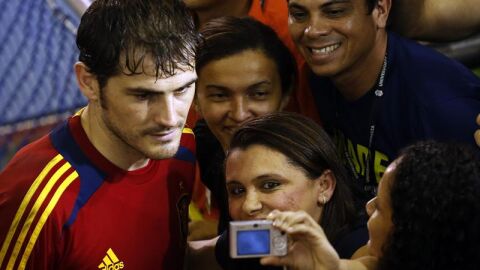 Iker Casillas, con la selecci&oacute;n en Brasil