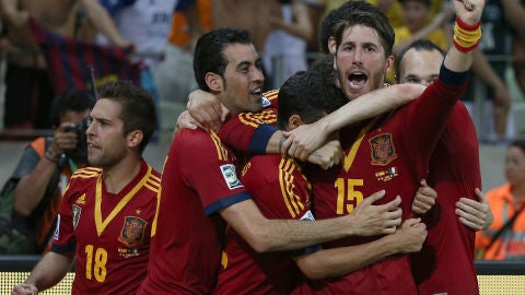 Ramos, euf&oacute;rico con Navas