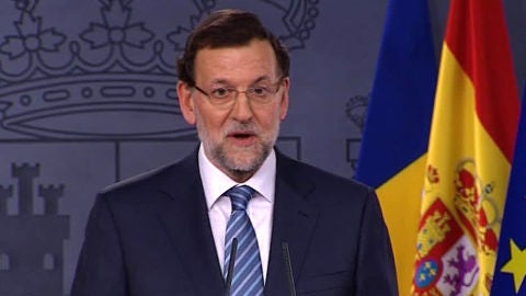 Mariano Rajoy, en rueda de prensa en Moncloa