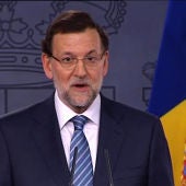 Mariano Rajoy, en rueda de prensa en Moncloa