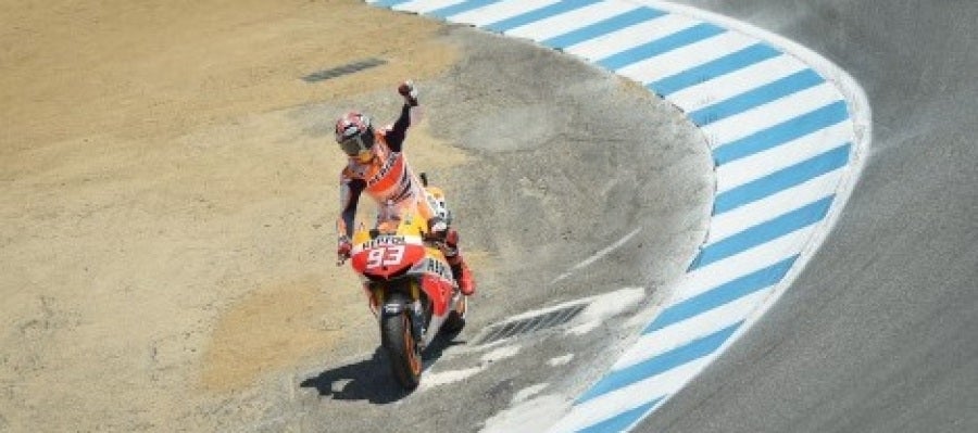Marc Márquez celebra el triunfo en el GP de EEUU Marc Márquez celebra el triunfo en el GP de EEUU