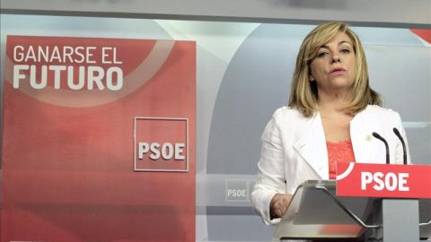 Elena Valenciano comparece ante los medios de comunicaci&oacute;n