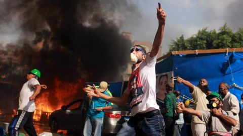 Manifestantes en El Cairo