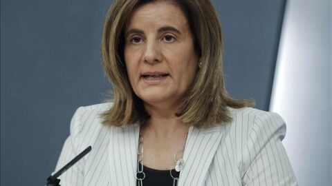 F&aacute;tima B&aacute;&ntilde;ez durante una rueda de prensa en La Moncloa